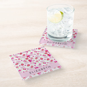 Dessous-de-verre En Verre Motif De Chouettes, Chouettes Mignonnes, Chouettes