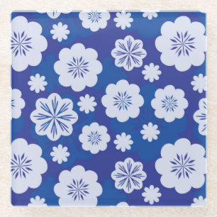 Dessous-de-verre En Verre motif de fleur