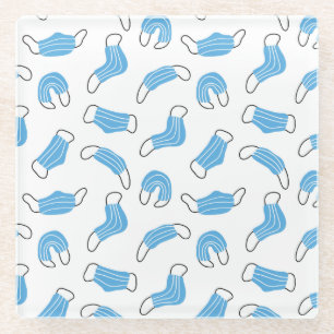 Dessous-de-verre En Verre motif de masque Médicale