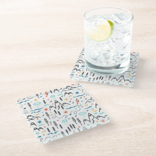 Dessous-de-verre En Verre Motif de montagne