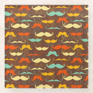 Dessous-de-verre En Verre Motif de moustache