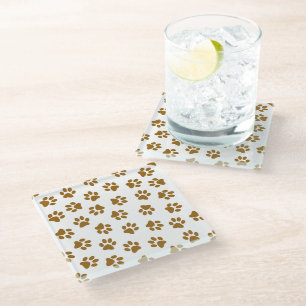 Dessous-de-verre En Verre Motif De Pailles, Pailles De Chien, Pailles D'Or O