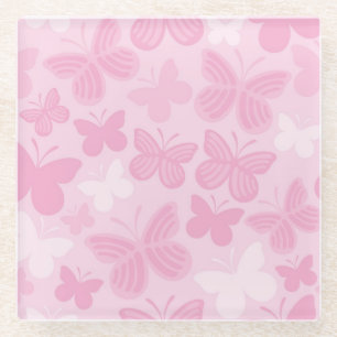Dessous-de-verre En Verre Motif de papillon 2