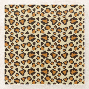 Dessous-de-verre En Verre Motif de peau de guépard