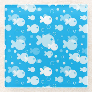 Dessous-de-verre En Verre motif de poissons