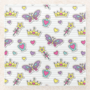 Dessous-de-verre En Verre motif de princesse de ballet