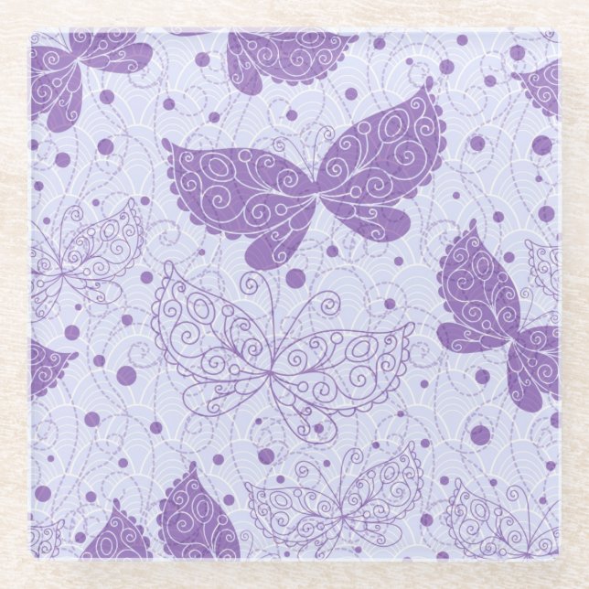 Dessous-de-verre En Verre Motif de ressort (Devant)