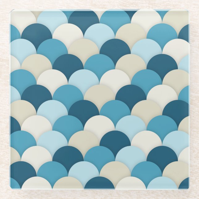 Dessous-de-verre En Verre Motif de saint sirop bleu marine moderne (Devant)