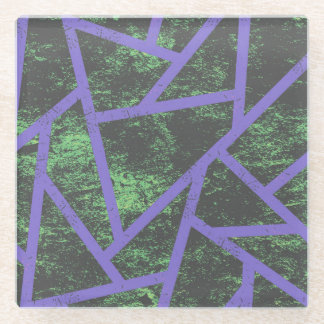 Dessous-de-verre En Verre Motif en mosaïque violet et verte