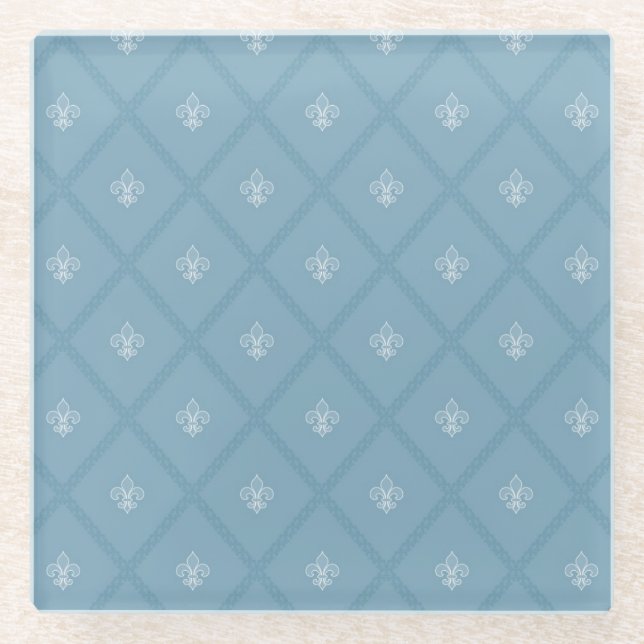 Dessous-de-verre En Verre motif Fleur-De-lis (Devant)