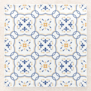 Dessous-de-verre En Verre Motif floral 5