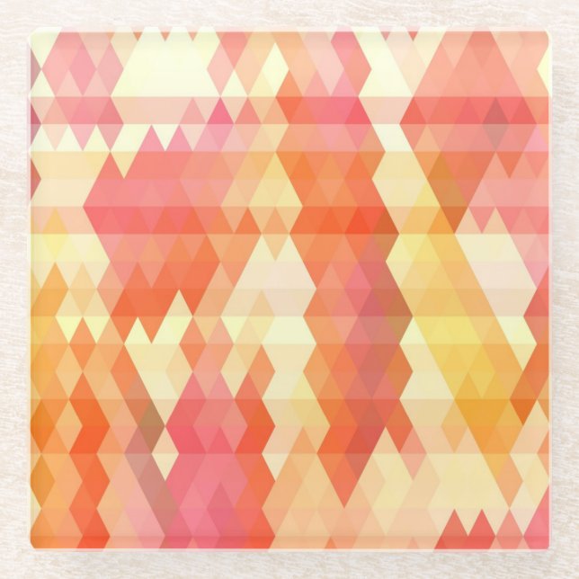 Dessous-de-verre En Verre Motif géométrique 1 (Devant)