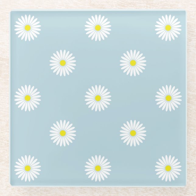 Dessous-de-verre En Verre Motif illustratif sur Pale Blue Glass Co (Devant)