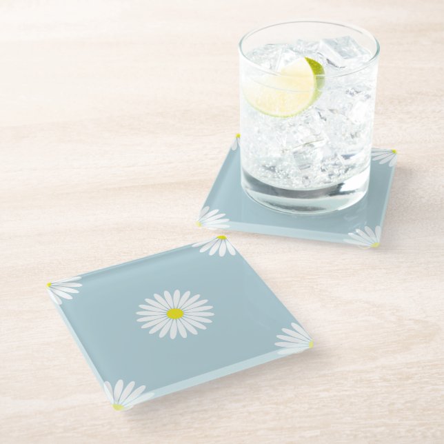 Dessous-de-verre En Verre Motif Lg Illustrative sur bleu pâle (Incliné)