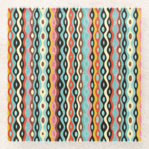 Dessous-de-verre En Verre Motif multicolore abstrait