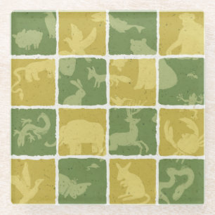 Dessous-de-verre En Verre motif orienté de zoo