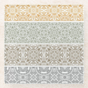 Dessous-de-verre En Verre Motif ornemental