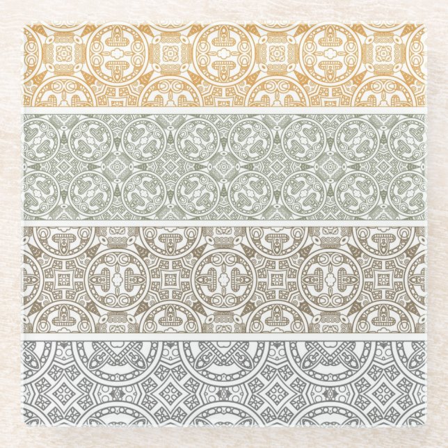 Dessous-de-verre En Verre Motif ornemental (Devant)