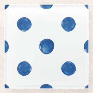 Dessous-de-verre En Verre Motif shibori pois