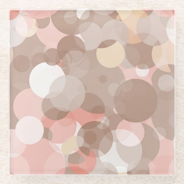 Dessous-de-verre En Verre Motif simple - cercles (Devant)