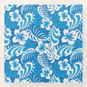 Dessous-de-verre En Verre Motif tropical de ketmie