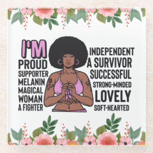 Dessous-de-verre En Verre Mots Positifs Inspirationnels Affirmation Sista Bl