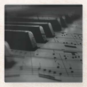 Dessous-de-verre En Verre Music Piano Keys