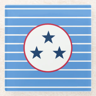Dessous-de-verre En Verre Nashville, Tennessee Volunteer State Tri-Star