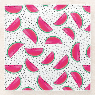 Dessous-de-verre En Verre Neon Watermelon sur Seeds Motif