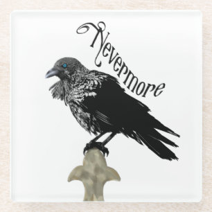 Dessous-de-verre En Verre Nevermore Raven