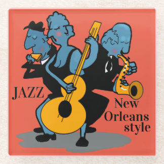 Dessous-de-verre En Verre NEW ORLEANS JAZZ par Slipperywindow Dessous de ver