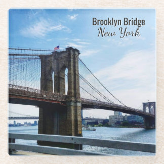 Dessous-de-verre En Verre New York City Brooklyn Bridge Souvenir
