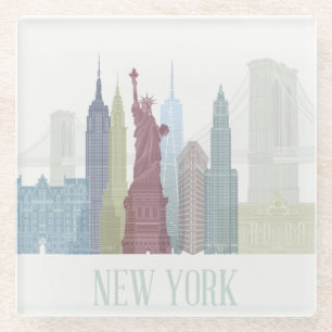 Dessous-de-verre En Verre New York Skyline