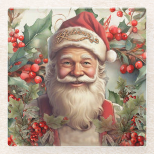 Dessous-de-verre En Verre Noël du Père Noël Saint Nicolas