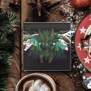 Dessous-de-verre En Verre Noël Homme vert
