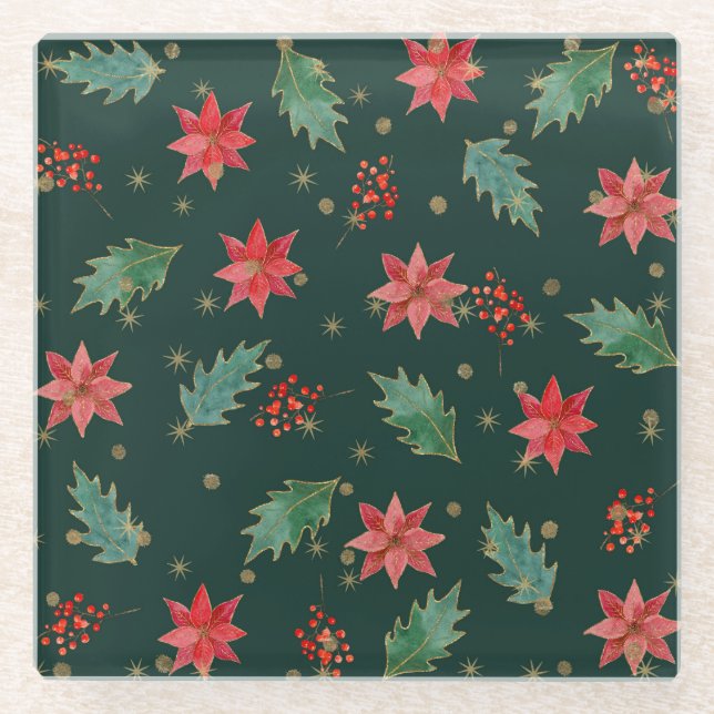 Dessous-de-verre En Verre Noël traditionnel (Devant)