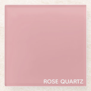 Dessous-de-verre En Verre Nom de couleur rose quartz rose