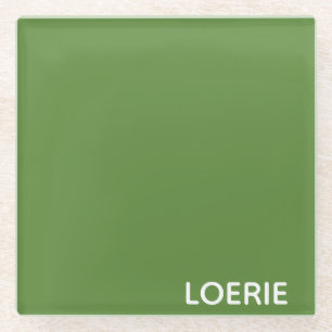 Dessous-de-verre En Verre Nom de la couleur verte Loerie