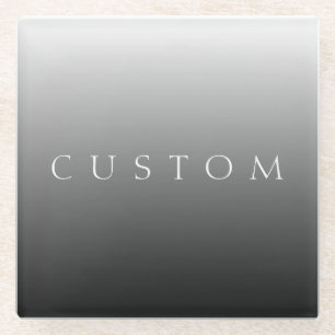 Dessous-de-verre En Verre Nom ou mot classique   Gris dégradé