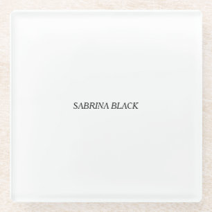 Dessous-de-verre En Verre Nom Simple Moderne Minimaliste Simple Blanc