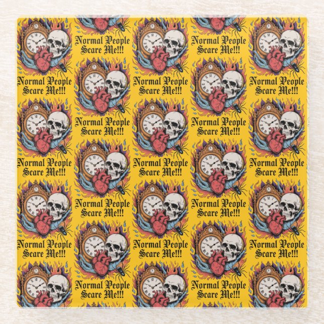 Dessous-de-verre En Verre Normal People Scare Me (Devant)