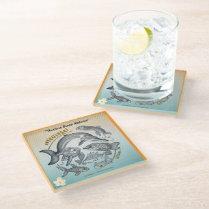 Dessous-de-verre En Verre "noyade en plastique"