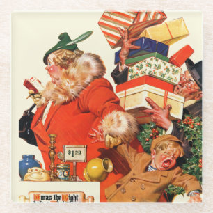 Dessous-de-verre En Verre Nuit avant Noël