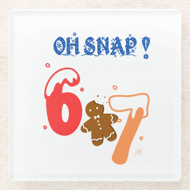 Dessous-de-verre En Verre Oh Snap Gingerbread 67 (Devant)
