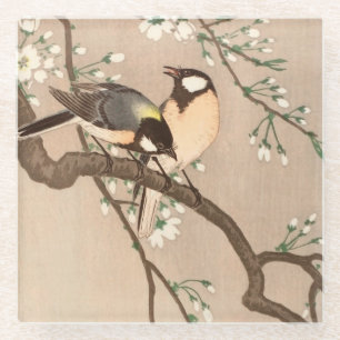 Dessous-de-verre En Verre Oiseau chevalier asiatique japonais