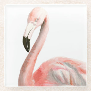 Dessous-de-verre En Verre Oiseau tropical de Flamant rose
