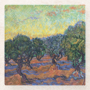 Dessous-de-verre En Verre Oliveraie de Vincent Van Gogh Impressionnisme Art