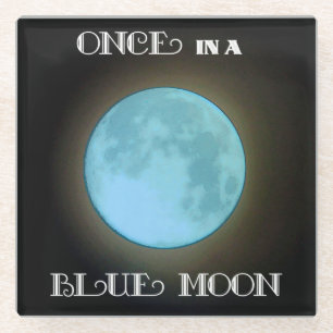 Dessous-de-verre En Verre "Once in a Blue Moon"
