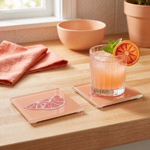 Dessous-de-verre En Verre Orange