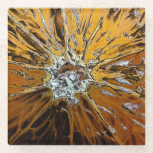 DESSOUS-DE-VERRE EN VERRE ORANGES